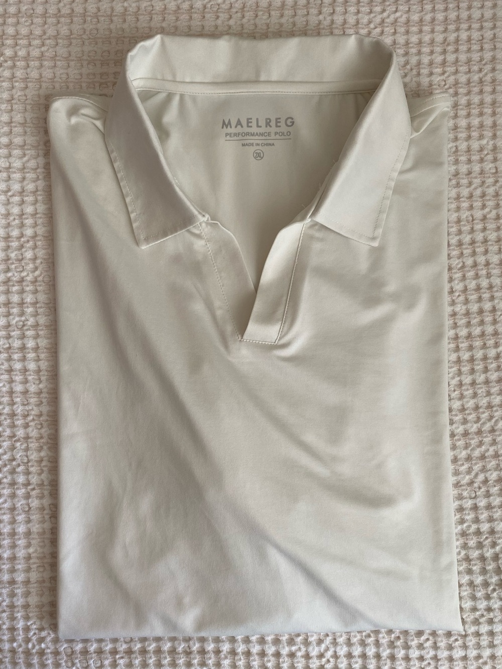 MAELREG Performance Men’s Golf Polo in Off-White - 2XL